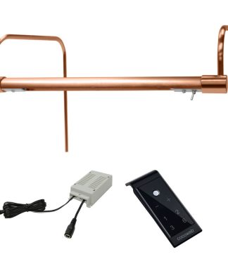 12" Tru-Slim Picture Light, Rose Gold With Plug-in and Remote