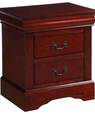 2 Drawers Nightstand, Cherry