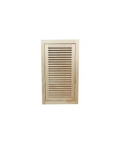 Wood Return Air Filter Grille, 12"x30", Half Round