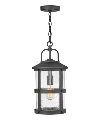 1 Light Medium Outdoor Hanging Lantern in Coastal Style - 9 Inches Wide by