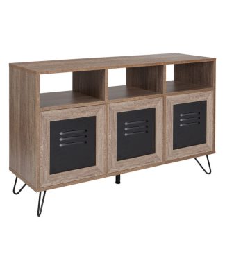 Woodridge Collection 44" Wood Grain Finish Console and Storage Cabinet, Rustic