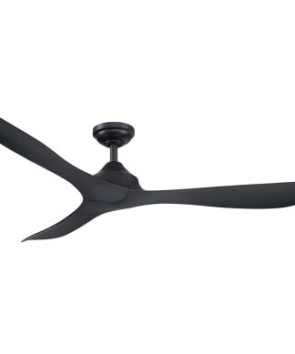 56 in Remote control Modern Ceiling Fan with 3 Blades, Black