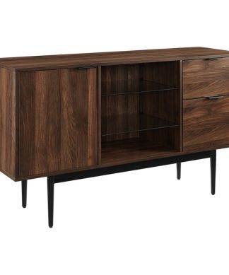 52 Modern 2-Drawer Lifted Sideboard - Dark Walnut