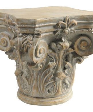 18.5 Brown and Beige Large Roman Column Cap Pedestal