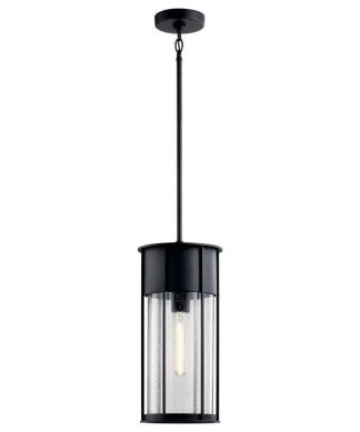 1 Light Outdoor Hanging Pendant In Transitional Style-17.5 Inches Tall and 8