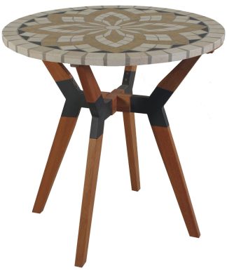 30" Eucalyptus, Metal Bistro Table, Eucalyptus
