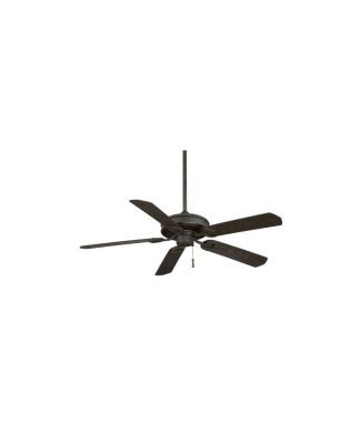 54" Ceiling Fan Black Iron With Aged Iron Accents With Not Applicable Glass
