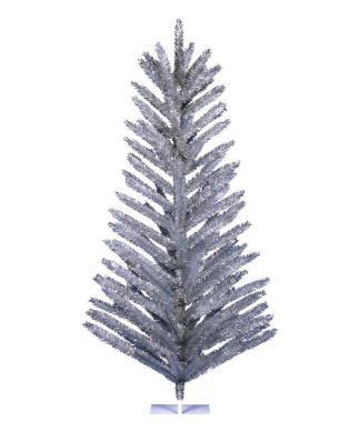 Vintage Aluminum Artificial Christmas Tree , Unlit, 8' x 51"