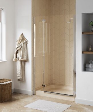 Voltaire 48 x36" Single-Threshold, Left Drain, Shower Base, Biscuit