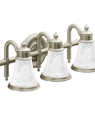 Waterhill 3-Globe Bath Light, Brushed Nickel