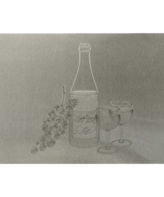 Wine Stainless Steel Kitchen Backsplash, 24"x30"