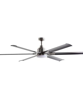 72 in 6 Blades Brushed Chrome Ceiling Fan with Remote Control