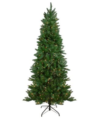 7' Pre-Lit Altoona Pine Slim Artificial Christmas Tree, Clear Lights
