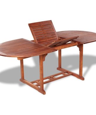 vidaXL Solid Wood Acacia Patio Dining Table Extendable Desk Garden Furniture