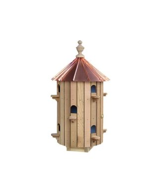 10-Room Cedar Birdhouse Condo, Copper Roof, 26"