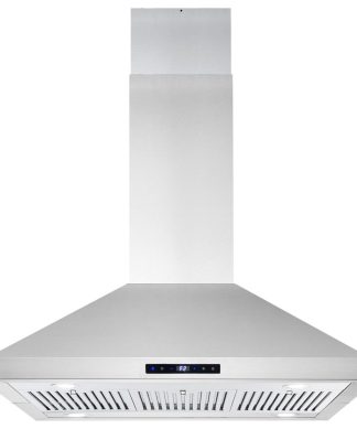 36" 380 CFM Ducted Island Range Hood with LED Lighting in Stainless Steel