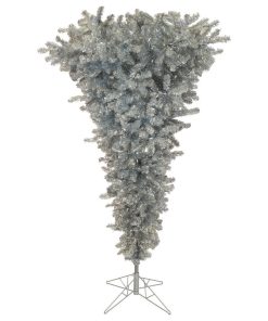 7.5' X 60" Silver Upside Down Tree 1293T