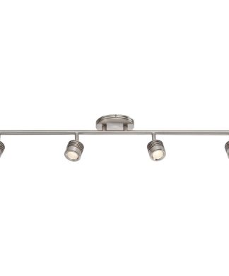 WAC Lighting Vector LED 4 Light Fixed Rail, Brushed Nickel