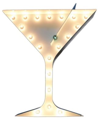 2 Foot White "Martini Glass" Icon