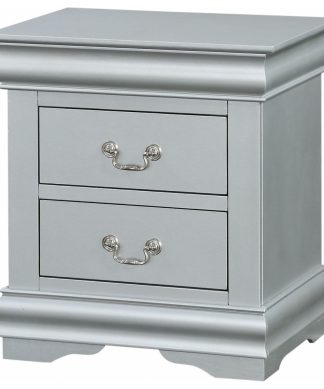 16"x22"x24" Platinum Wood Nightstand