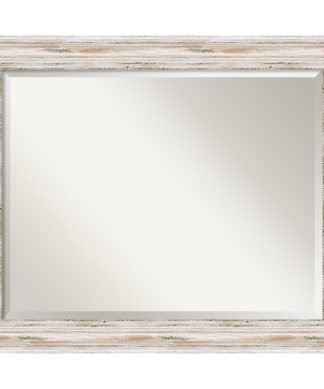 Wall Mirror Large, Alexandria White wash, Outer Size 33x27