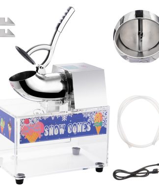 WeChef Electric Snow Cone Machine Maker Stainless Steel Ice Shaver Crusher Home