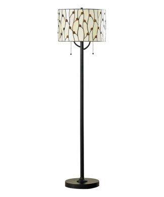 Vines Tiffany Glass Floor Lamp, Natural