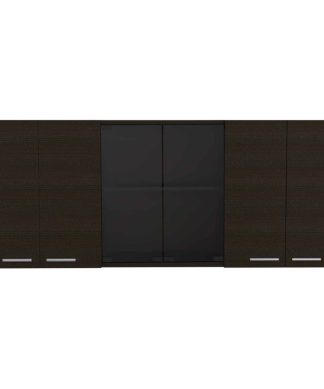 Yuma 59" Wall Cabinet, Black Wengue