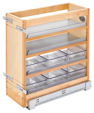 Wood Vanity Pull Out Organizer With Soft Close, 20.38"