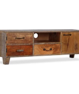 vidaXL Solid Wood TV Cabinet Vintage TV Stand Unit Lowboard Stereo Cabinet