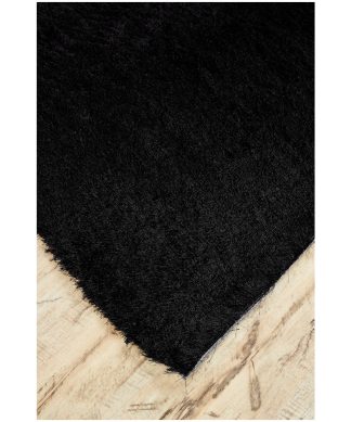 Weave & Wander Freya Plush Shag Rug, Black, 7'6"x9'6"