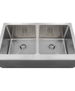 406 Double Equal Bowl Stainless Steel Apron Sink, Sink Only