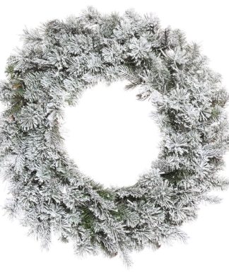 60" Flocked Kiana Wreath 660T