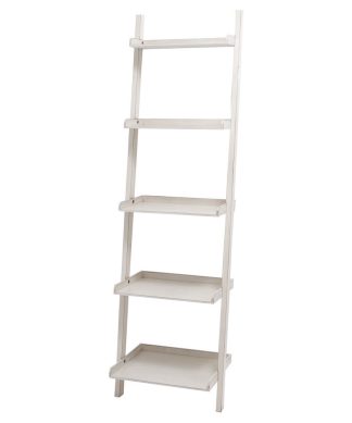 White Wood Traditional Shelving Unit 20" x 14" x 69"