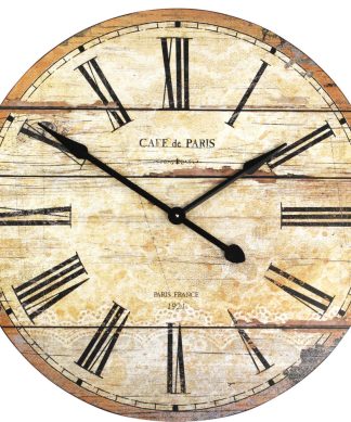 Wooden Clock - Antique Taupe