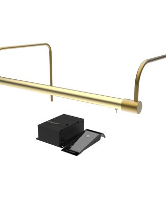 16" Tru-Slim Gallery Light, Antique Brass With Hard Wire Kit and Remote