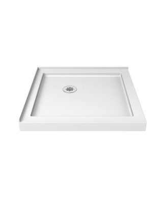 DreamLine SlimLine 32"x32" Double Threshold Shower Base, White