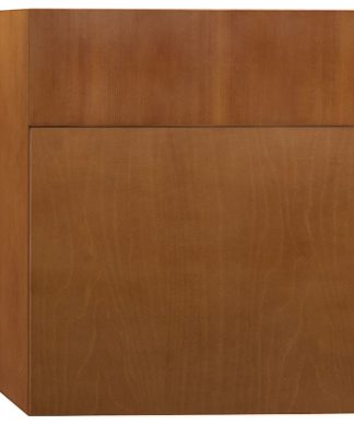 12" Peggy Wall Mount Vanity Bridge Cabinet, Natural Cherry