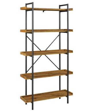 68" Urban Pipe Bookshelf, Barnwood