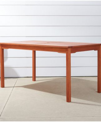 Vifah Malibu Outdoor Eucalyptus Rectangular Table