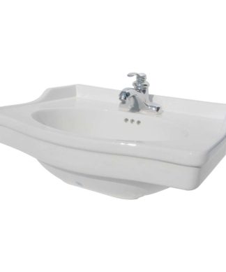 White Bathroom Pedestal Sink Basin China Homestead Centerset