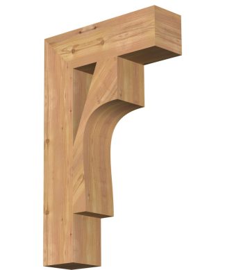 5 1/2"W x 20"D x 32"H Westlake Block Smooth Bracket, Western Red Cedar