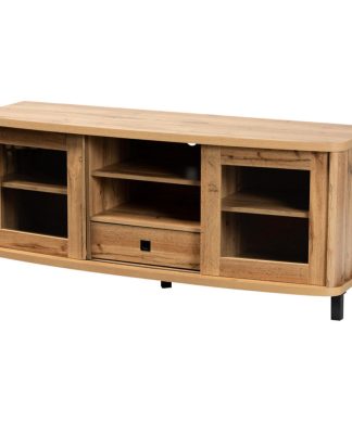 Walda Modern Contemporary Oak Effect 1-Drawer TV Stand