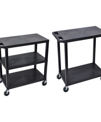 3 Shelves Multipurpose Utility Cart and Multipurpose 2 Flat Shelves Utility Cart