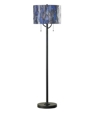 Vines Tiffany Glass Floor Lamp, Blue/Purple