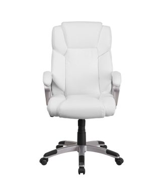 White Mid-Back Executive Chair
