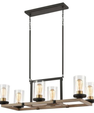 6 Light Island in Transitional Style - 32 Inches tall and 33 inches wide 6