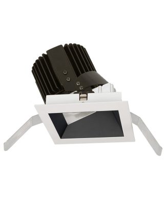 Volta 4.5" LED Square Wall Wash, Light Asymmetrical 2700K Warm White, Black Haze