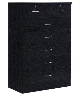 7 Drawer Jumbo Chest, Black