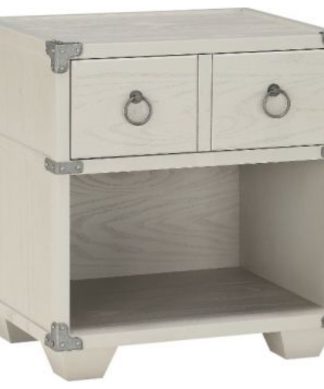 36128 Nightstand WithUsb Dock, 1 Drw, Gray